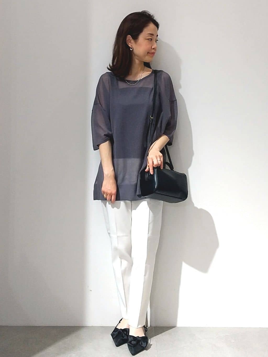 Matsuさんの「OPAQUE.CLIP｜ワイドストラップリブキャミソール【ストレッチ／洗濯機洗い可】」を使ったコーディネート