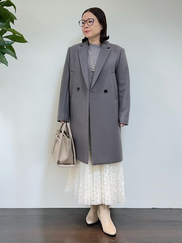 Asamiさんの「UNTITLED｜【日本製／2WAY衿】スタンドカラー ロングコート」を使ったコーディネート