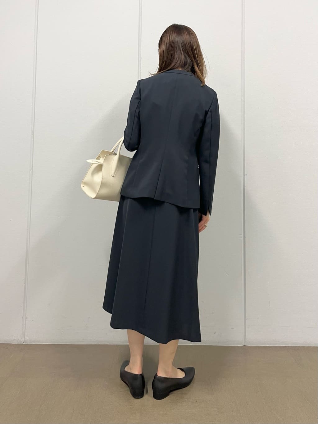 shokoさんの「INDIVI｜【定番スーツ／UVケア／洗える】ウール調ノーカラージャケット」を使ったコーディネート