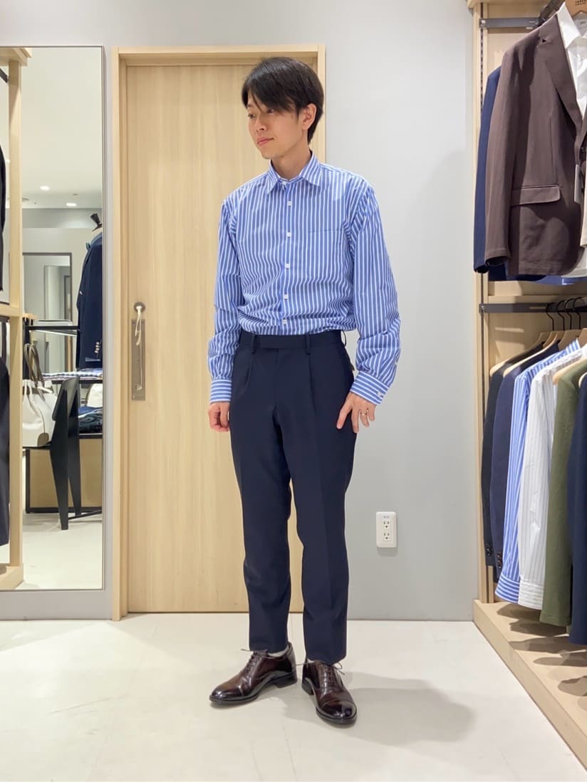 わいずみさんの「TAKEO KIKUCHI｜【抗菌防臭】COOL DOTS（R）ドビープリント ジャケット」を使ったコーディネート