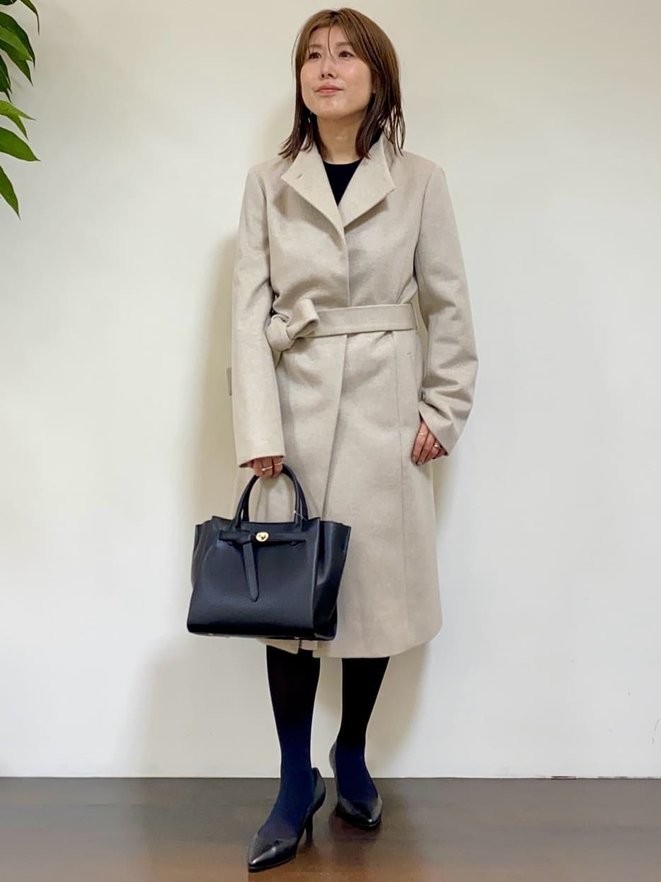 tomoさんの「UNTITLED｜【日本製／2WAY衿】スタンドカラー ロングコート」を使ったコーディネート