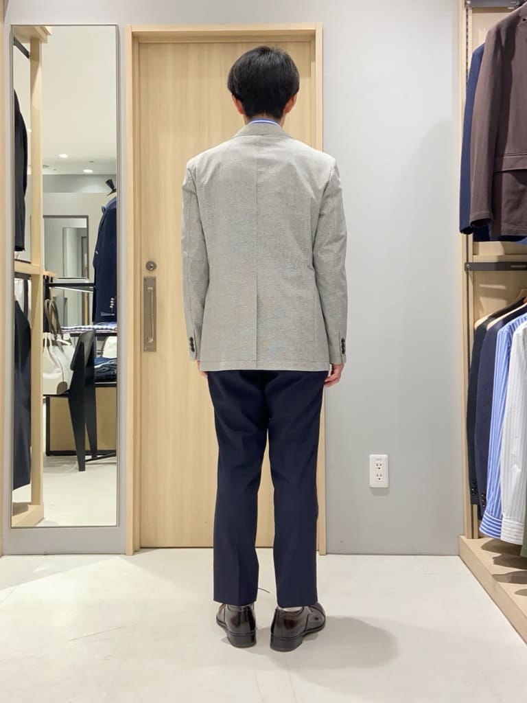 わいずみさんの「TAKEO KIKUCHI｜【抗菌防臭】COOL DOTS（R）ドビープリント ジャケット」を使ったコーディネート