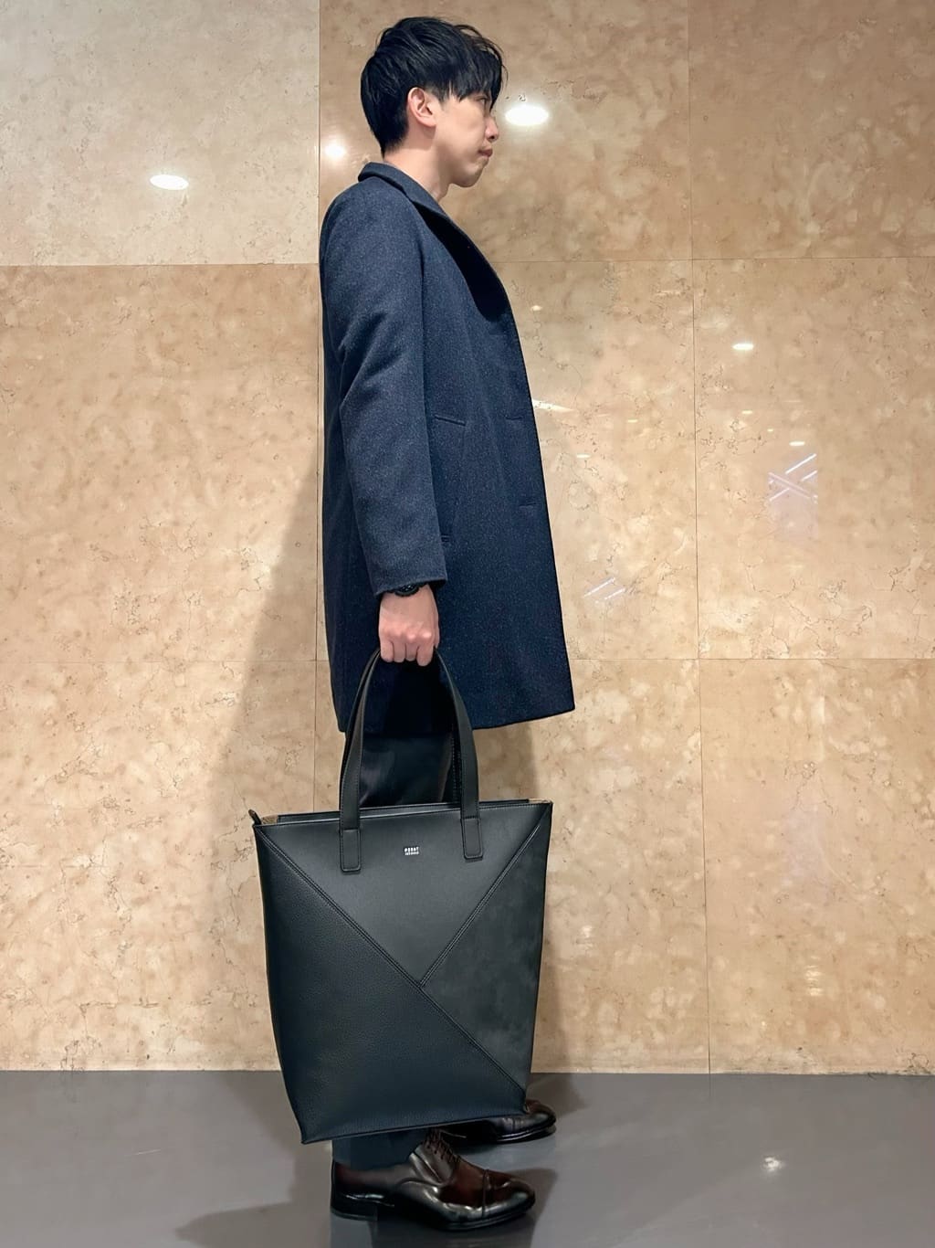 DDDさんの「TAKEO KIKUCHI｜【ウールカシミヤブレンド】ビーバー調 スタンドカラー コート」を使ったコーディネート