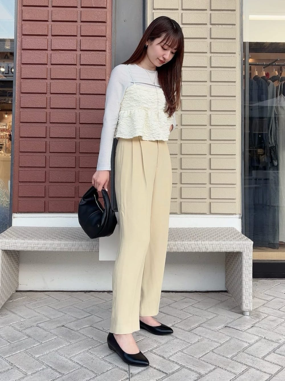 RINAさんの「ESPERANZA｜横型ワンハンドル手提げ」を使ったコーディネート