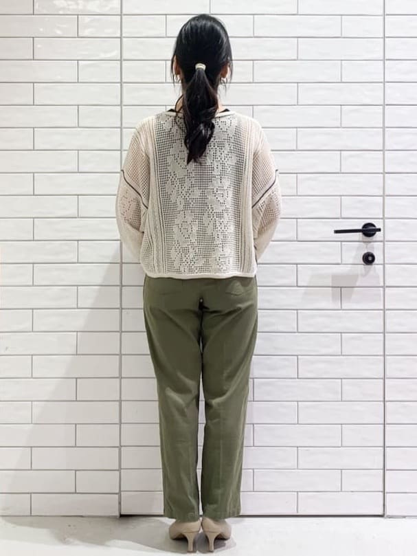 ayumiさんの「OPAQUE.CLIP｜ストレッチベイカーパンツ／オーガニックコットン混【洗濯機洗い可／ストレッチ】」を使ったコーディネート