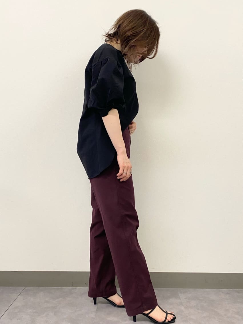 DJ maikoさんの「OPAQUE.CLIP｜ストレッチベイカーパンツ／オーガニックコットン混【洗濯機洗い可／ストレッチ】」を使ったコーディネート