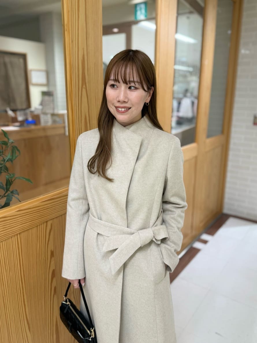 yoshikoさんの「UNTITLED｜【日本製／2WAY衿】スタンドカラー ロングコート」を使ったコーディネート