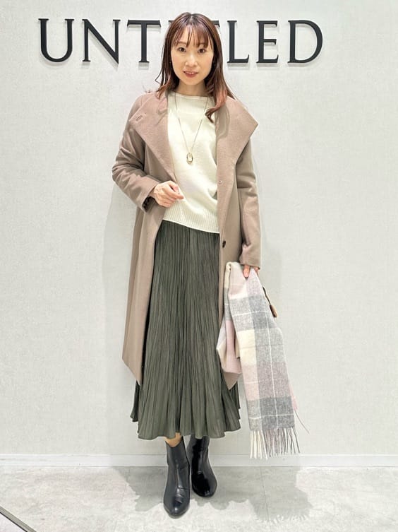 Miwaさんの「UNTITLED｜【日本製／2WAY衿】スタンドカラー ロングコート」を使ったコーディネート