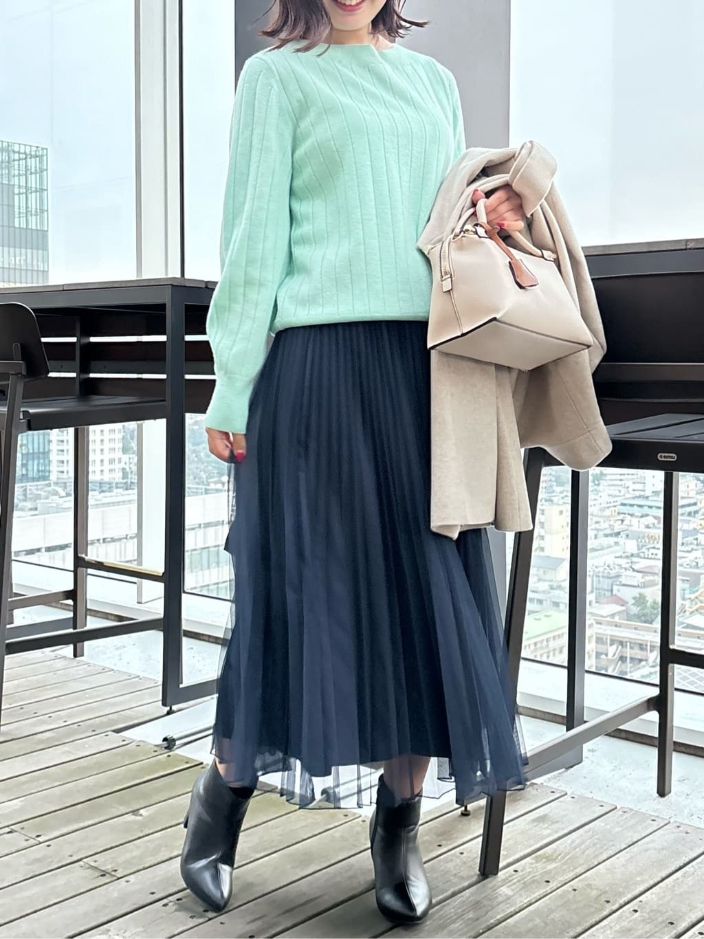 いくみさんの「UNTITLED｜【日本製／2WAY衿】スタンドカラー ロングコート」を使ったコーディネート