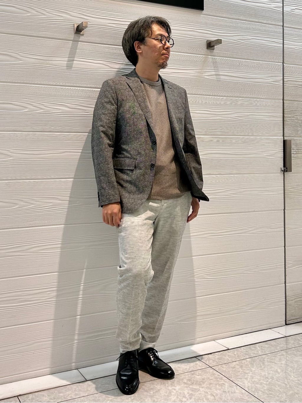 すーさんの「TAKEO KIKUCHI｜【抗菌防臭】COOL DOTS（R）ドビープリント ジャケット」を使ったコーディネート