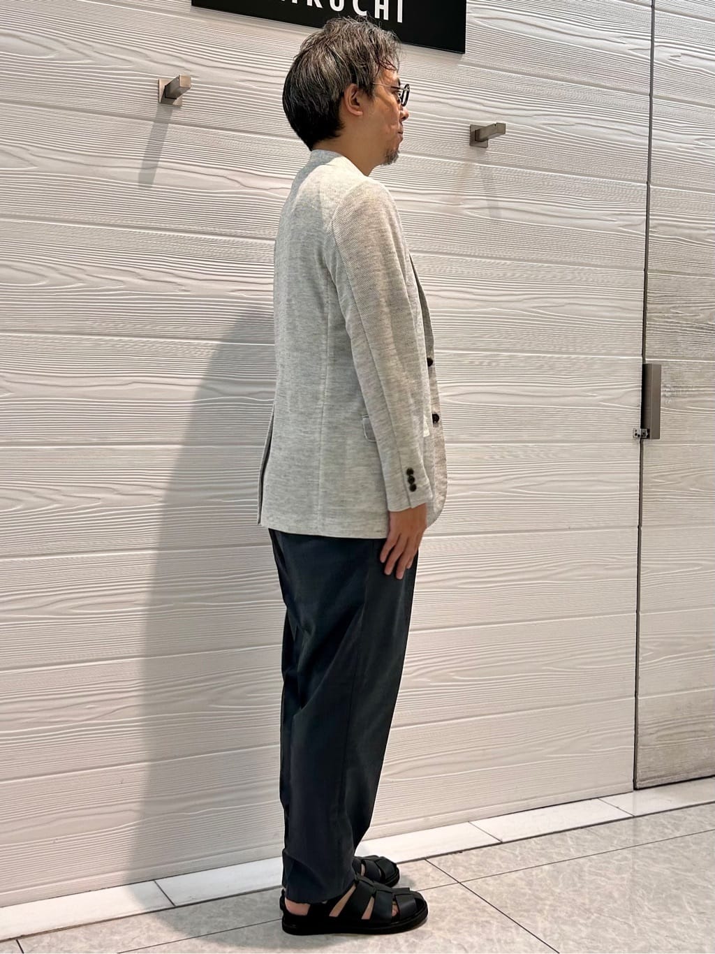すーさんの「TAKEO KIKUCHI｜【尾州織】リネンブレンド メッシュ ジャケット」を使ったコーディネート