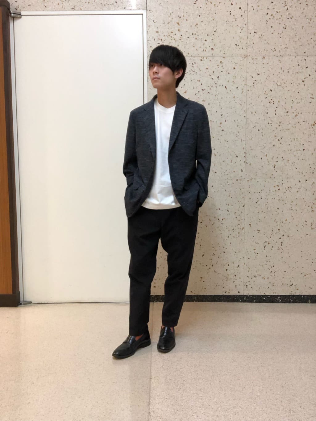 うっちーさんの「TAKEO KIKUCHI｜【尾州織】リネンブレンド メッシュ ジャケット」を使ったコーディネート