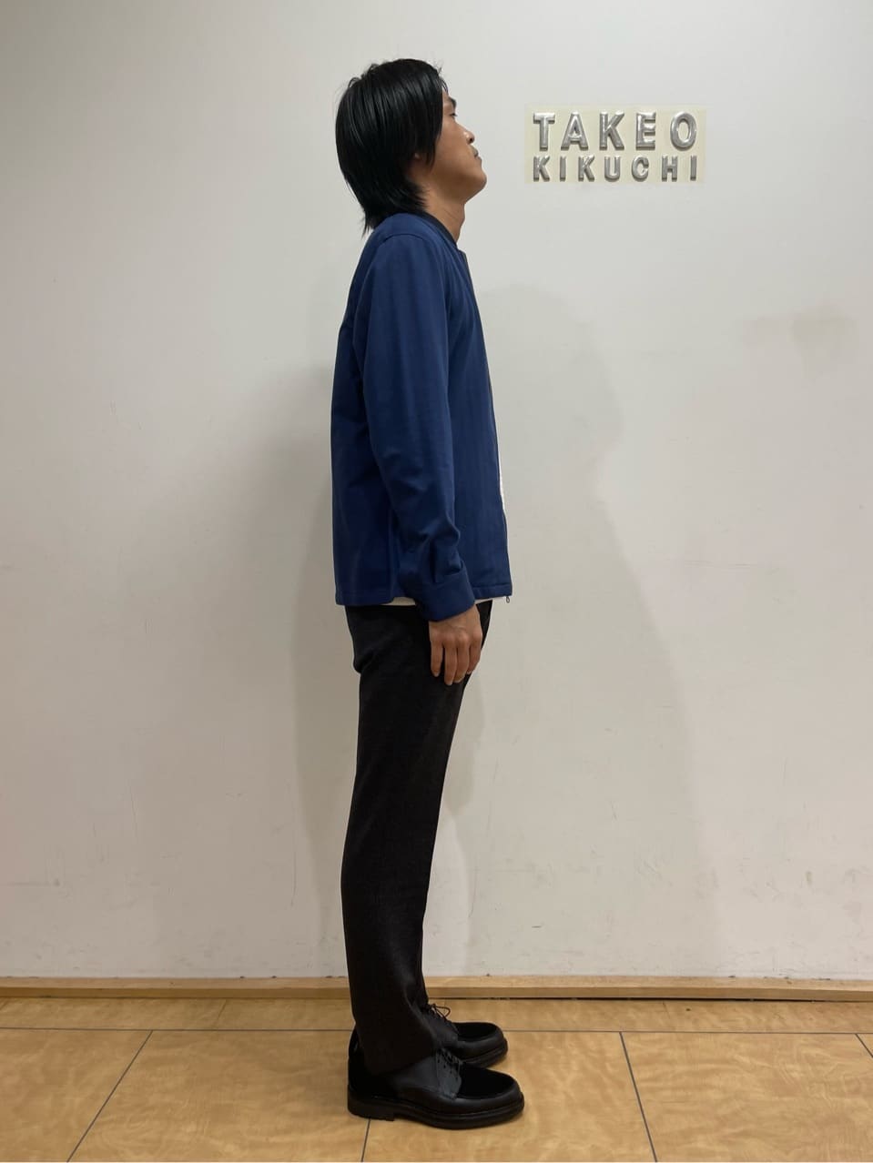 TAKE✳︎さんの「TAKEO KIKUCHI｜【Sサイズ～】メランジ ストレッチ ジャージー スラックス」を使ったコーディネート