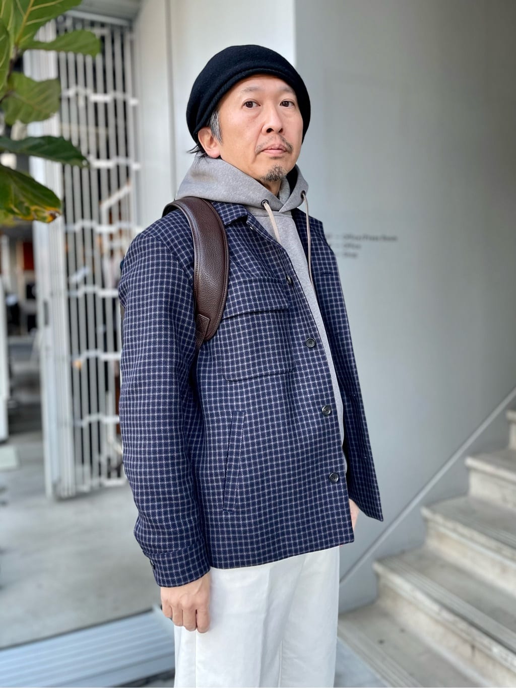 デザイナーTAKEman さんの「TAKEO KIKUCHI｜フルベジタンニンレザー バックパック」を使ったコーディネート