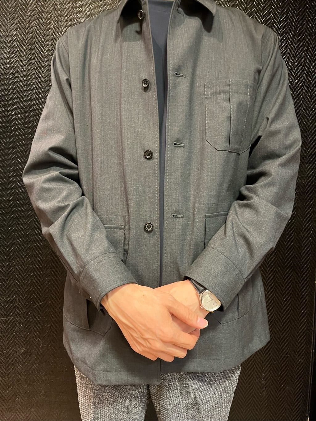  matsuさんの「TAKEO KIKUCHI｜【ベーシック】レザー クラッチバッグ」を使ったコーディネート