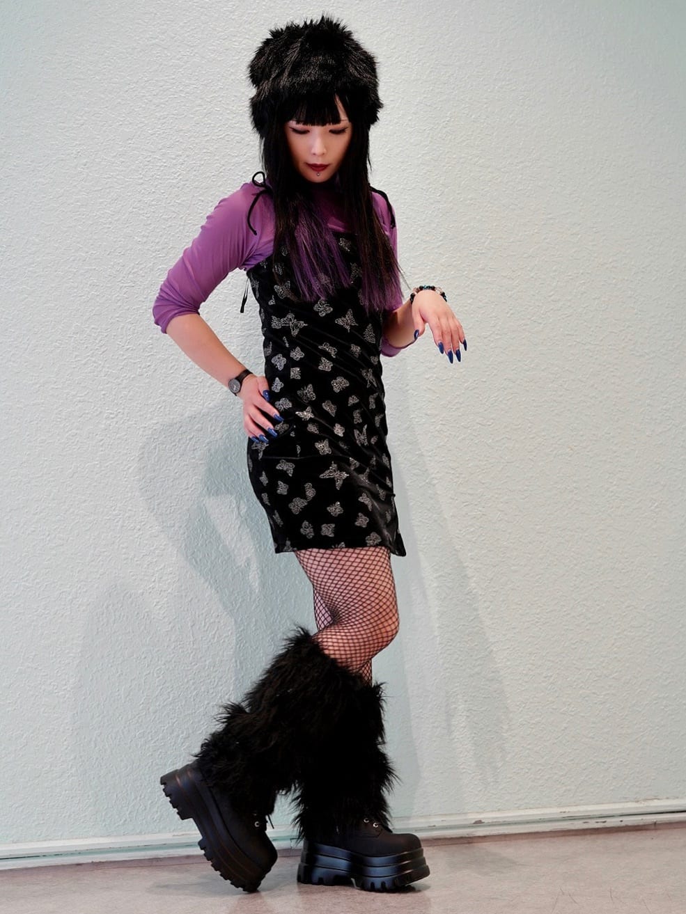yukachiさんの「ESPERANZA｜ロングシャギーコサック帽」を使ったコーディネート