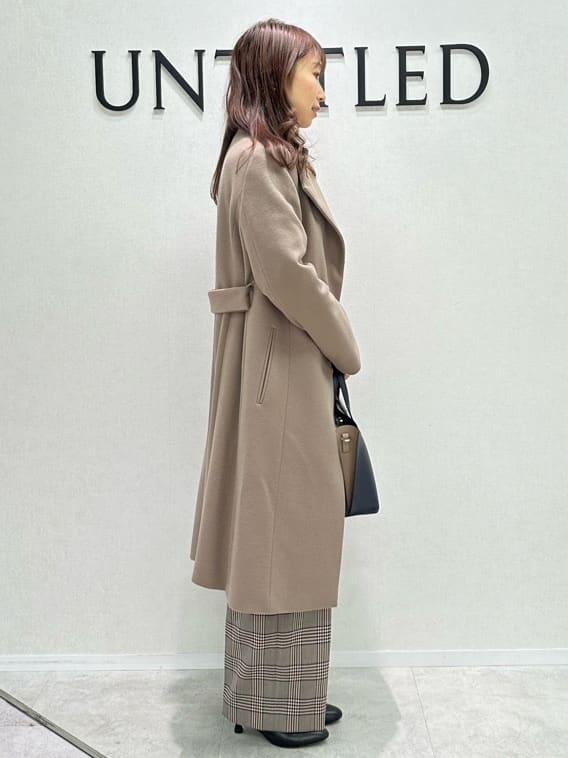 Miwaさんの「UNTITLED｜【日本製／2WAY衿】スタンドカラー ロングコート」を使ったコーディネート