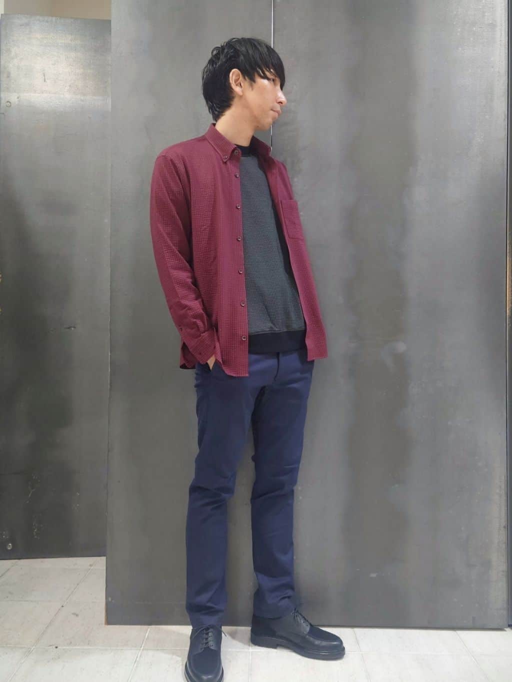 kawamuさんの「TAKEO KIKUCHI｜【全7サイズ&times;8色展開！】トップマルチヘリンボン パンツ」を使ったコーディネート
