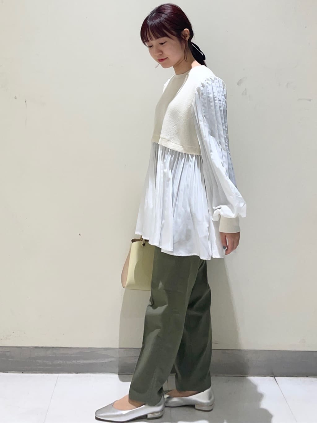 きみさんの「OPAQUE.CLIP｜ストレッチベイカーパンツ／オーガニックコットン混【洗濯機洗い可／ストレッチ】」を使ったコーディネート