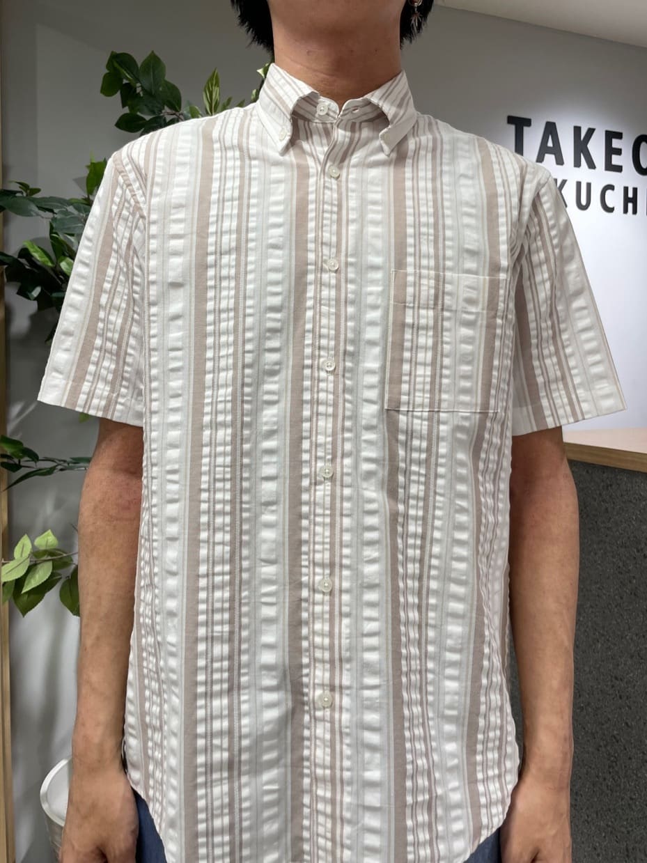 TAKE✳︎さんの「TAKEO KIKUCHI｜【Made in JAPAN】播州織 ヘリンボン ストレート パンツ」を使ったコーディネート