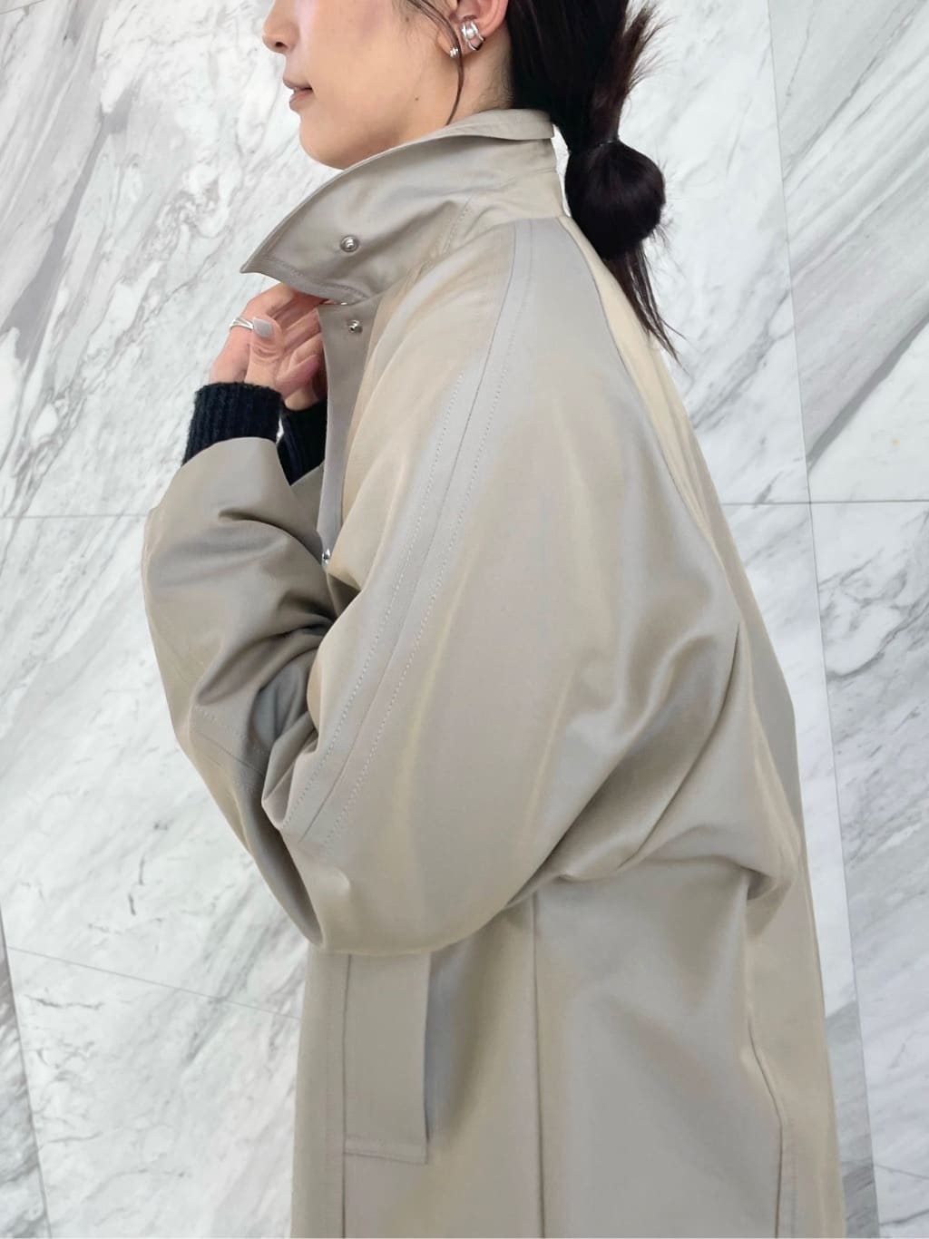 uchi__yamaさんの「CODE A｜balmacaan coat」を使ったコーディネート