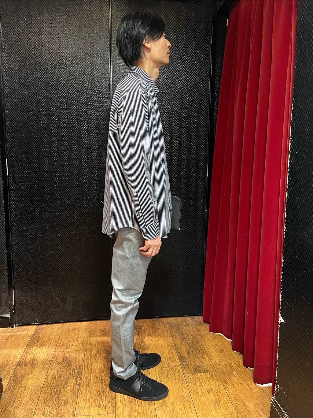  matsuさんの「TAKEO KIKUCHI｜【抗菌防臭/シーズンレス】シアサッカー ジャージシャツ」を使ったコーディネート