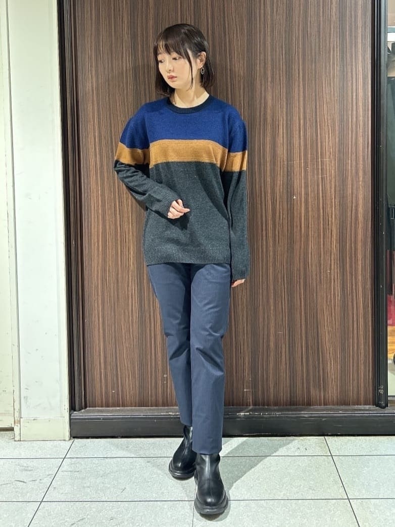 さやさんの「TAKEO KIKUCHI｜【全7サイズ&times;8色展開！】トップマルチヘリンボン パンツ」を使ったコーディネート