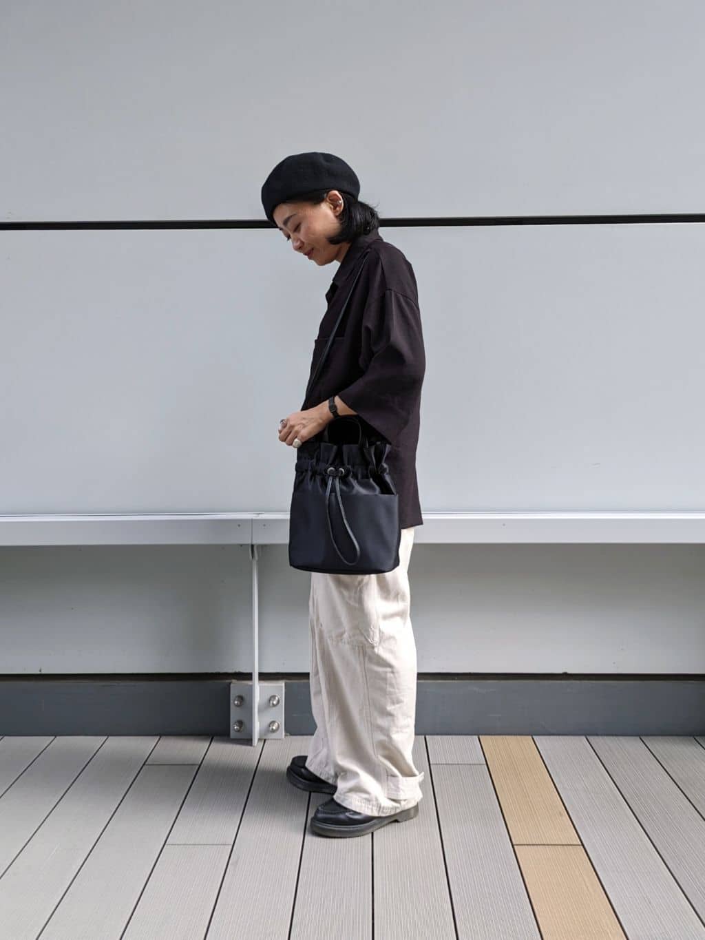 MTさんの「HIROKO HAYASHI｜LUINI SATINE（ルイーニ サティーネ）ショルダーバッグ」を使ったコーディネート