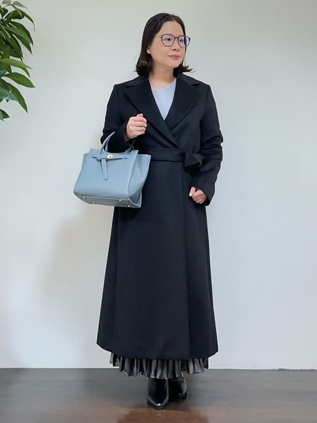 Asamiさんの「UNTITLED｜【日本製／2WAY衿】スタンドカラー ロングコート」を使ったコーディネート