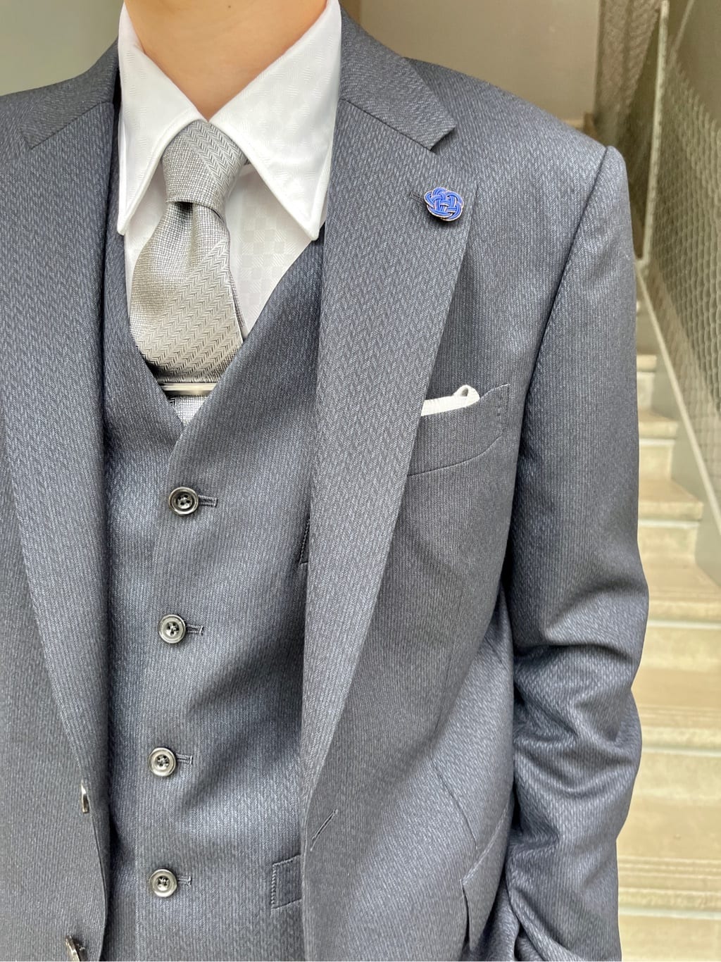 Shintaroさんの「TAKEO KIKUCHI｜【Made in JAPAN】矢絣（やがすり）スーツ／スリーピース対応」を使ったコーディネート