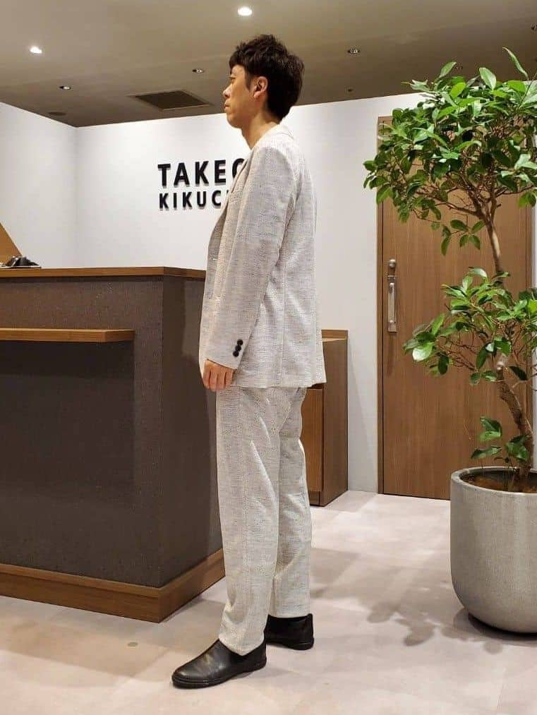 ishidaさんの「TAKEO KIKUCHI｜【尾州織】リネンブレンド メッシュ ジャケット」を使ったコーディネート