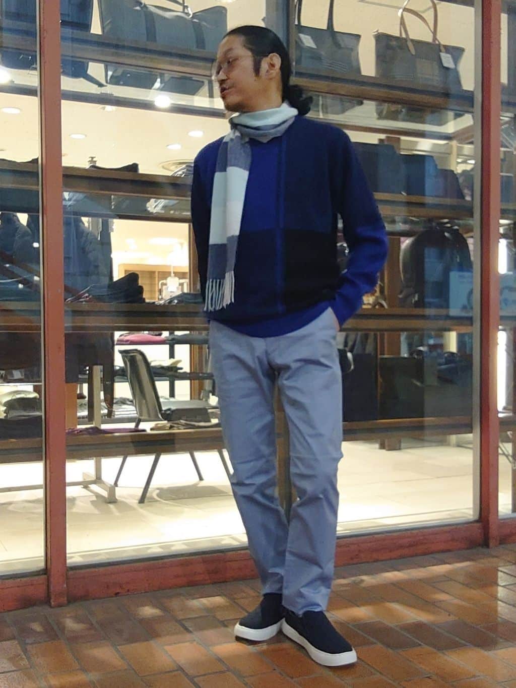 かしげるさんの「TAKEO KIKUCHI｜【全7サイズ&times;8色展開！】トップマルチヘリンボン パンツ」を使ったコーディネート