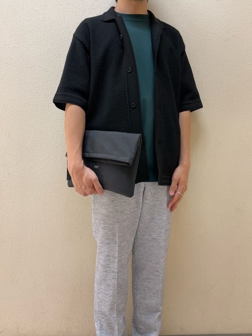 及川さんの「TAKEO KIKUCHI｜【抗菌防臭／5サイズ展開】ハイゲージポンチ Tシャツ」を使ったコーディネート