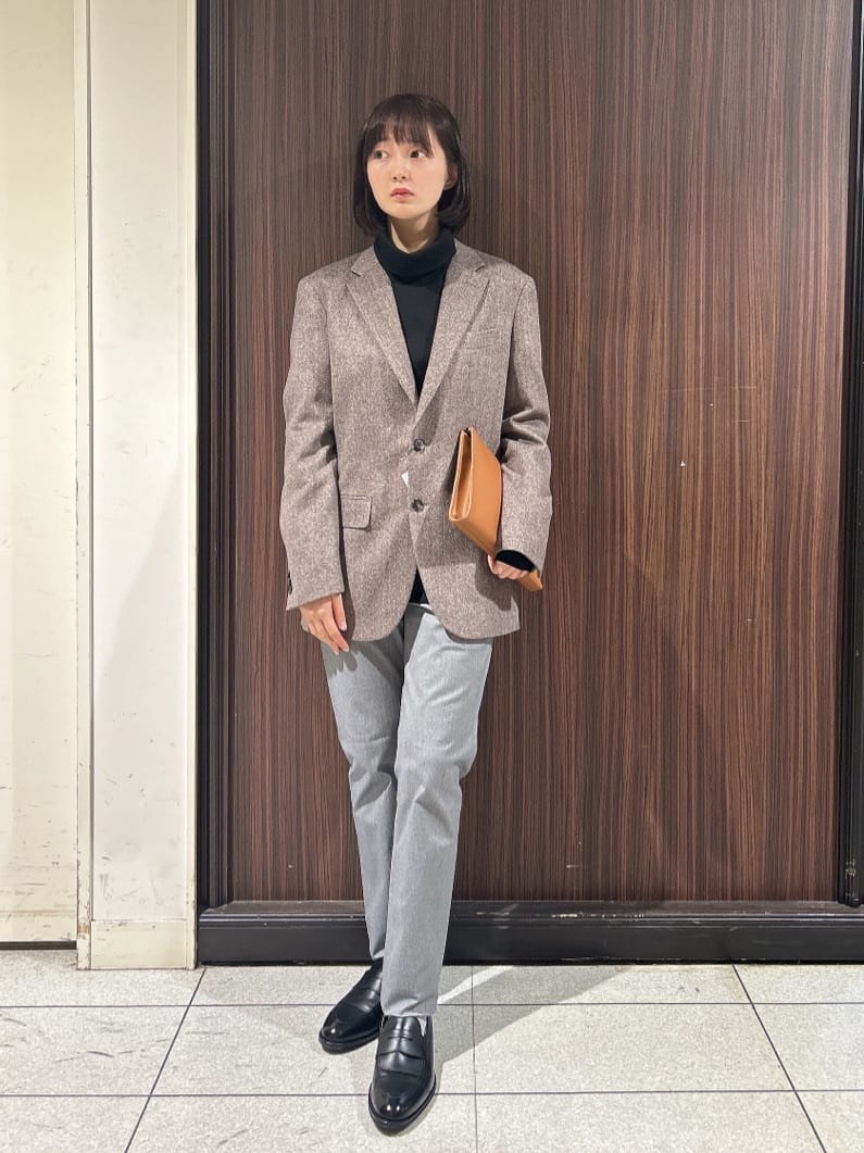 さやさんの「TAKEO KIKUCHI｜【全7サイズ&times;8色展開！】トップマルチヘリンボン パンツ」を使ったコーディネート