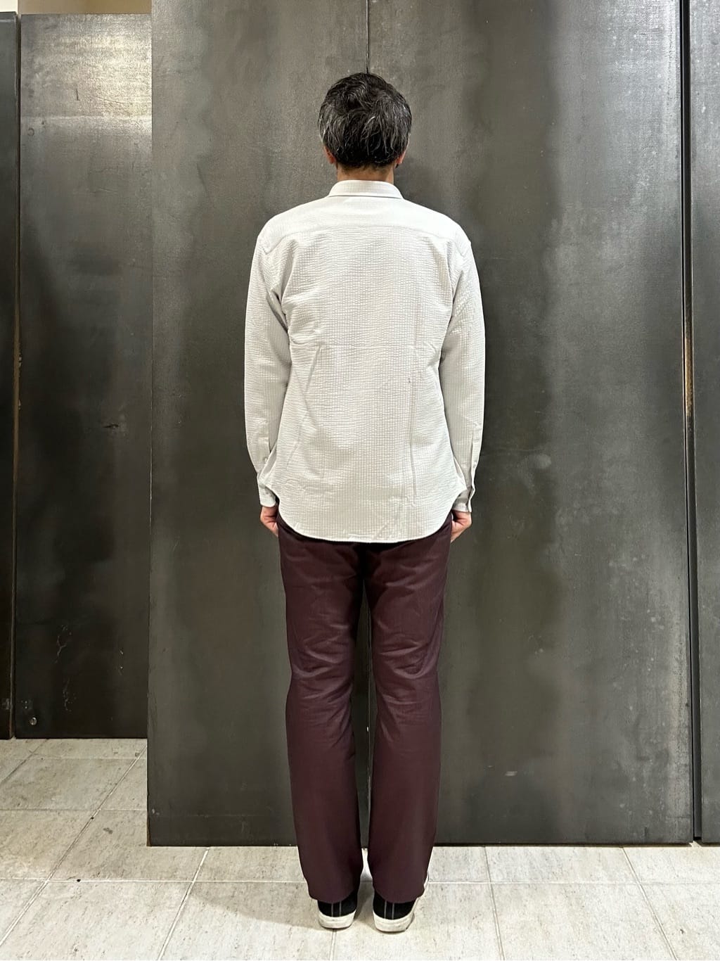 coheyさんの「TAKEO KIKUCHI｜【抗菌防臭/シーズンレス】シアサッカー ジャージシャツ」を使ったコーディネート