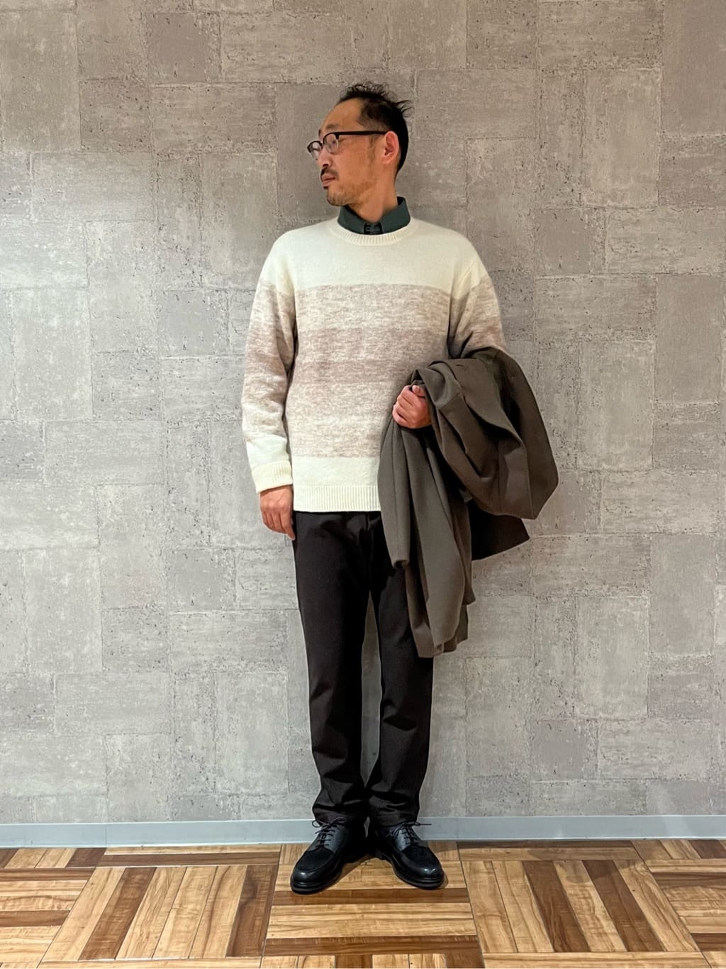 セッキーさんの「TAKEO KIKUCHI｜【ウールカシミヤブレンド】ビーバー調 スタンドカラー コート」を使ったコーディネート