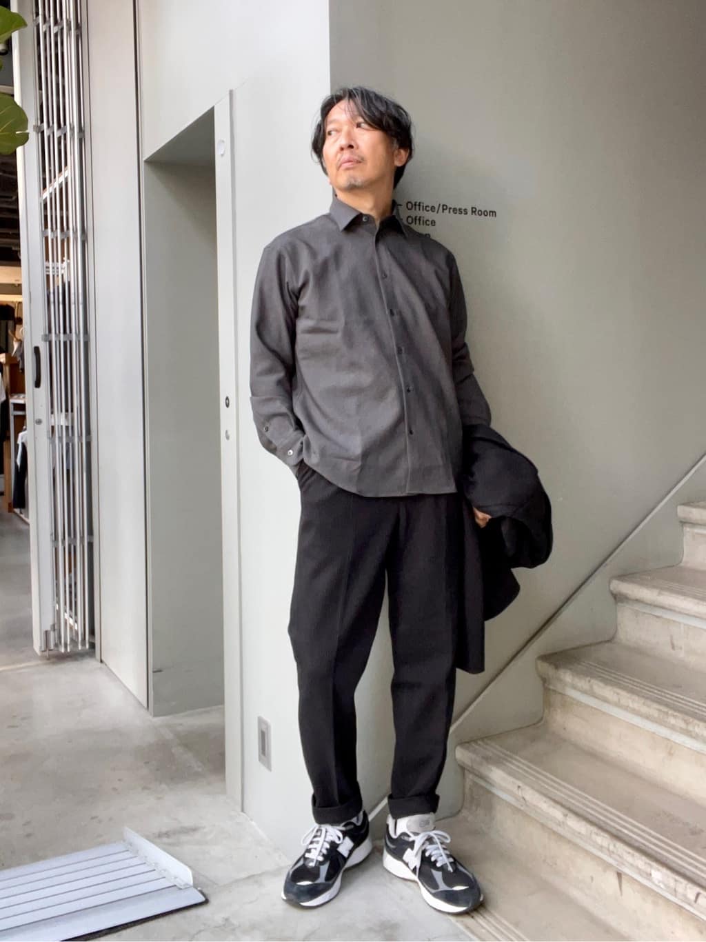 デザイナーTAKEman さんの「TAKEO KIKUCHI｜【抗菌防臭】クロスウィーブ ジャケット」を使ったコーディネート