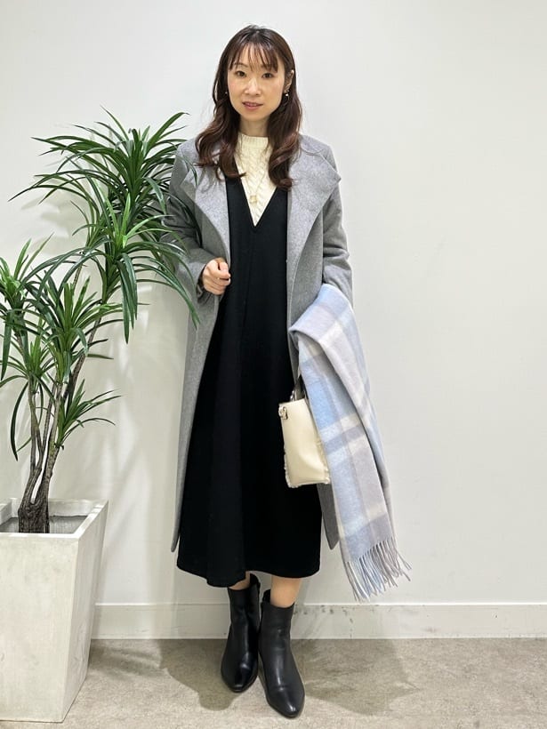 Miwaさんの「UNTITLED｜【日本製／2WAY衿】スタンドカラー ロングコート」を使ったコーディネート