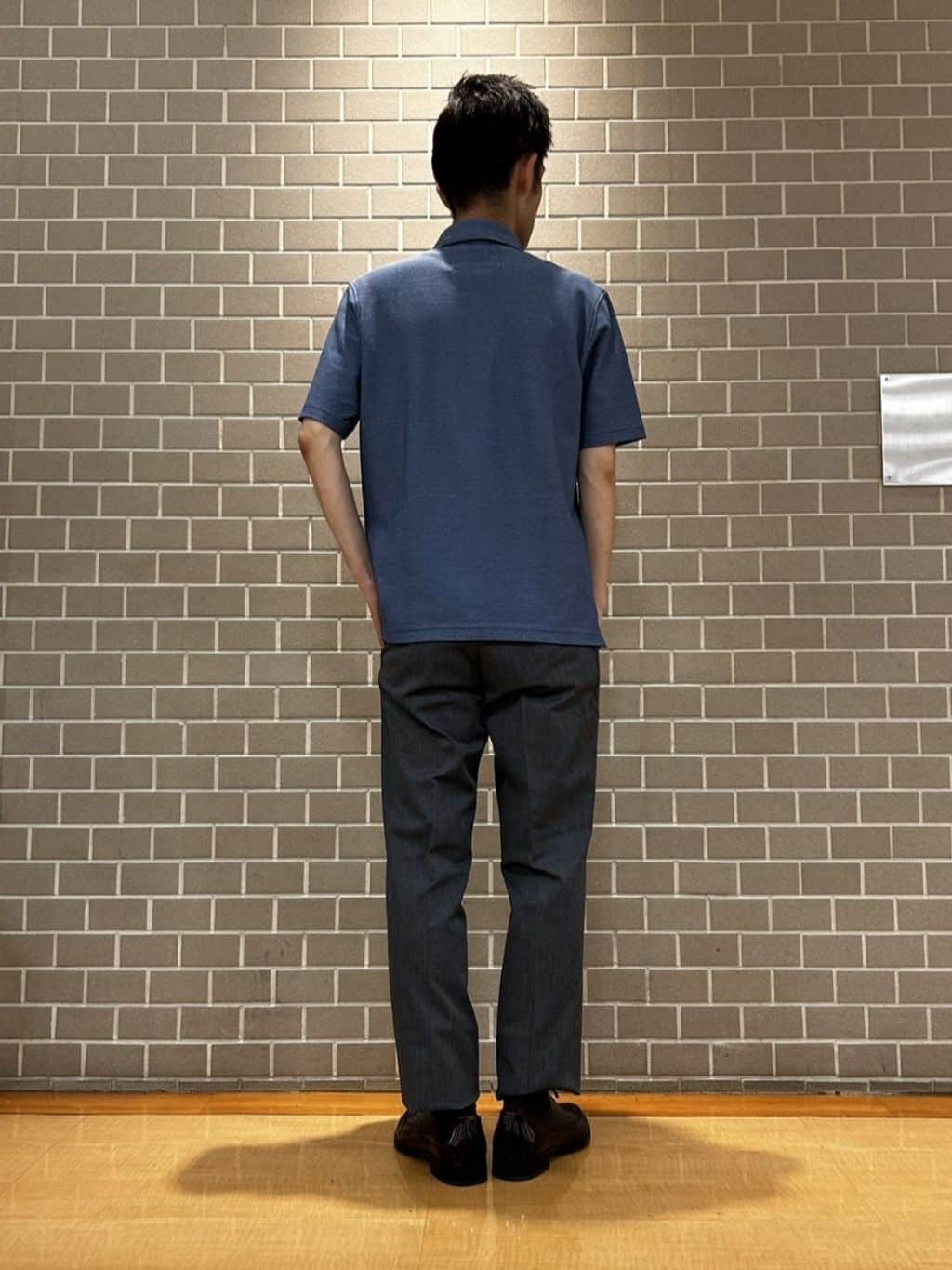 カニぞうさんの「TAKEO KIKUCHI｜【抗菌防臭／9色5サイズ展開】ハニカムメランジ ポロシャツ」を使ったコーディネート