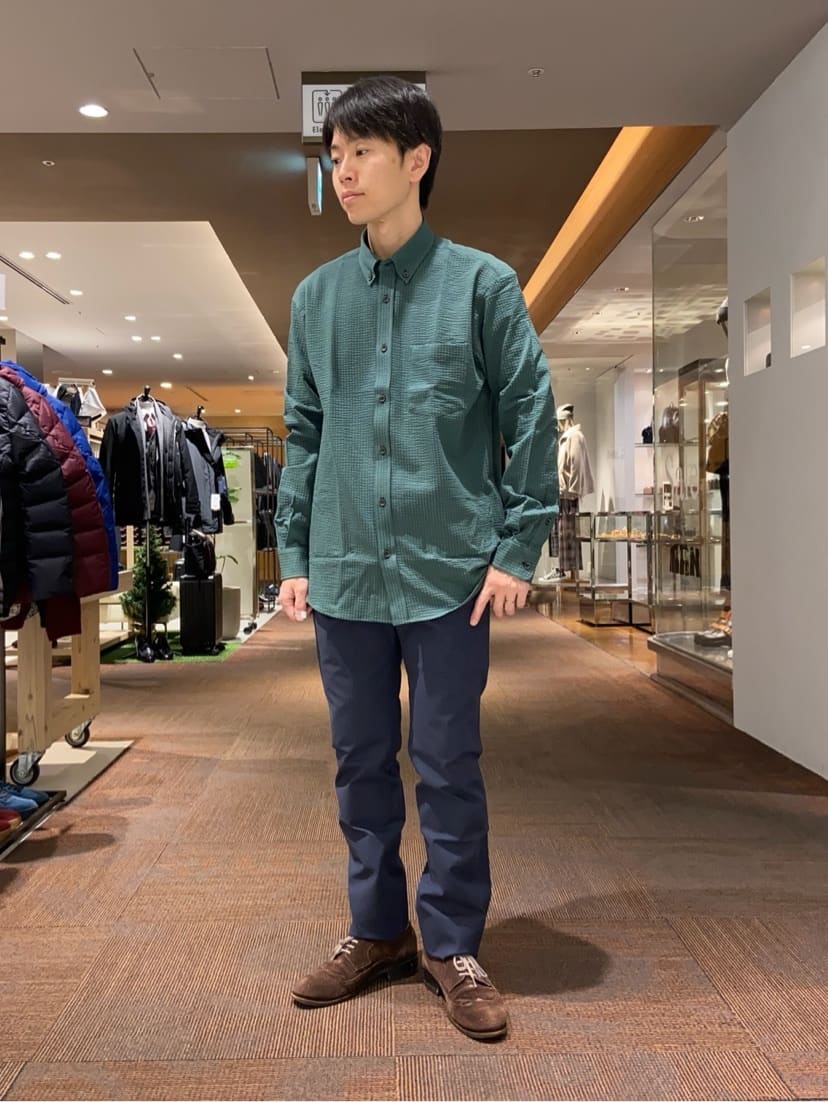 わいずみさんの「TAKEO KIKUCHI｜【抗菌防臭/シーズンレス】シアサッカー ジャージシャツ」を使ったコーディネート
