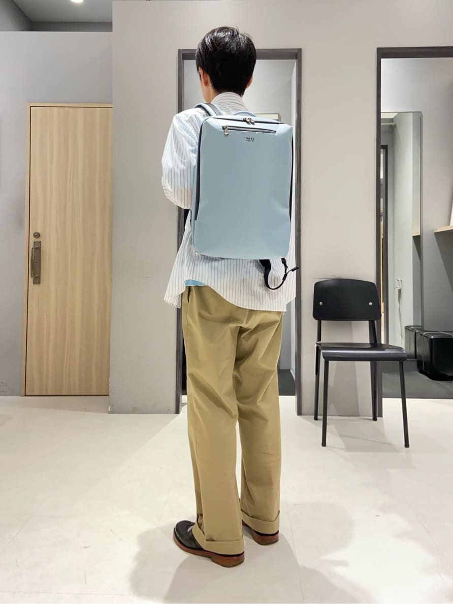 わいずみさんの「TAKEO KIKUCHI｜【撥水】ライトウェイト バックパック」を使ったコーディネート
