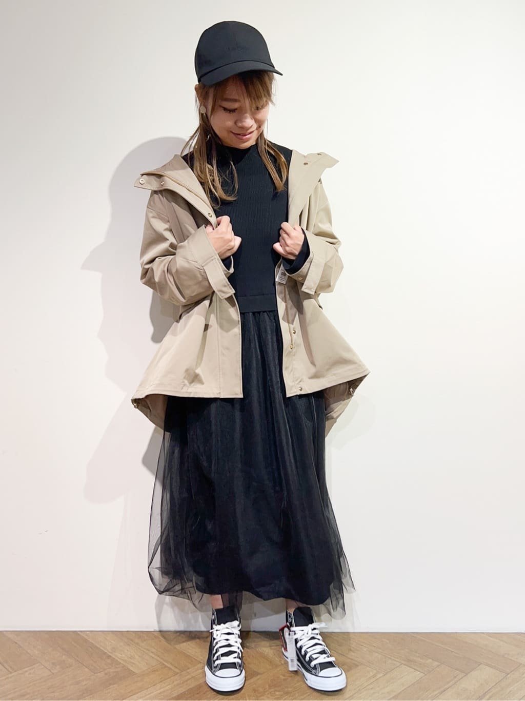 meeさんの「OPAQUE.CLIP｜CONVERSE キャンバス オールスター HI」を使ったコーディネート