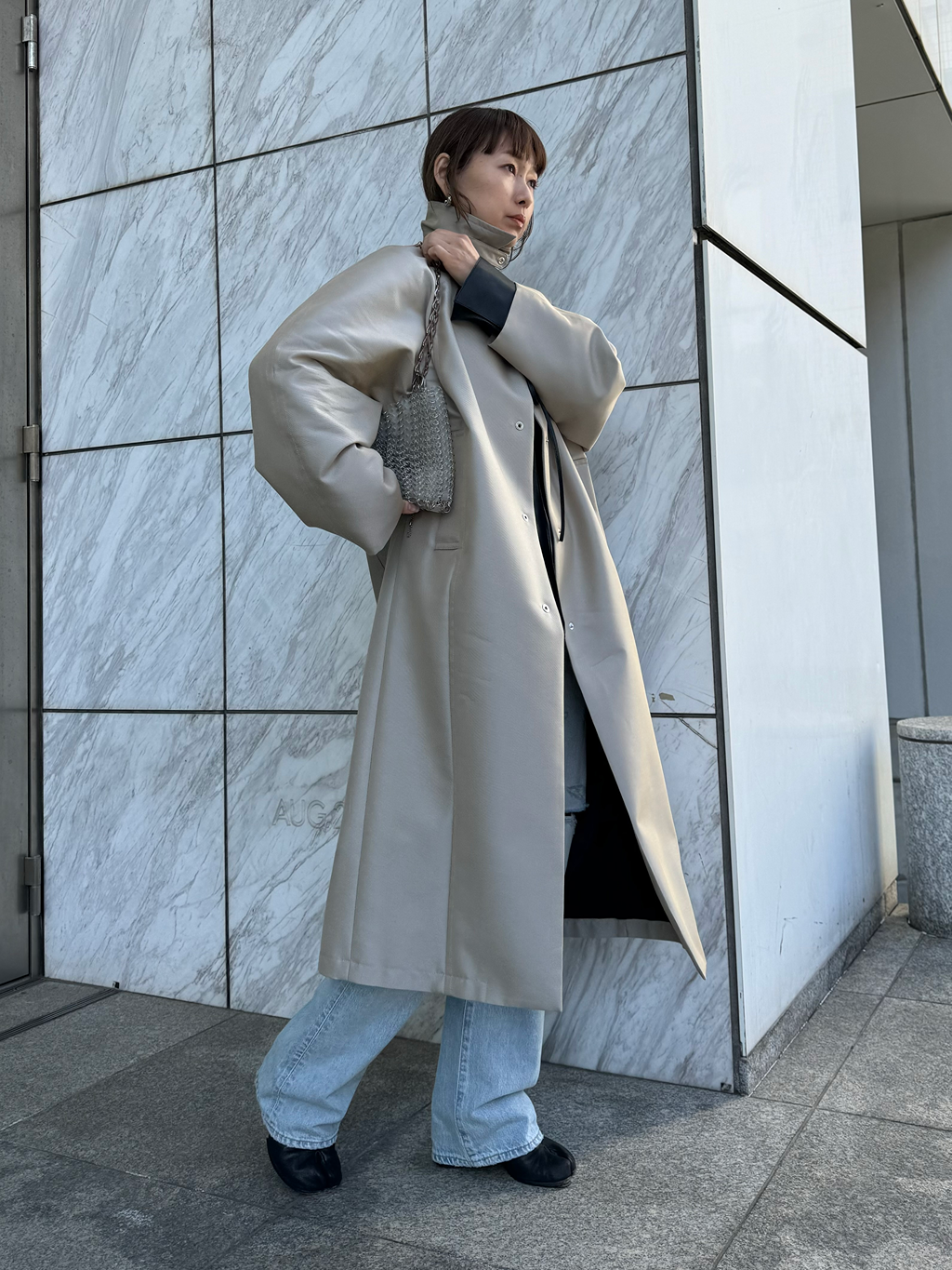 designer yukaさんの「CODE A｜balmacaan coat」を使ったコーディネート