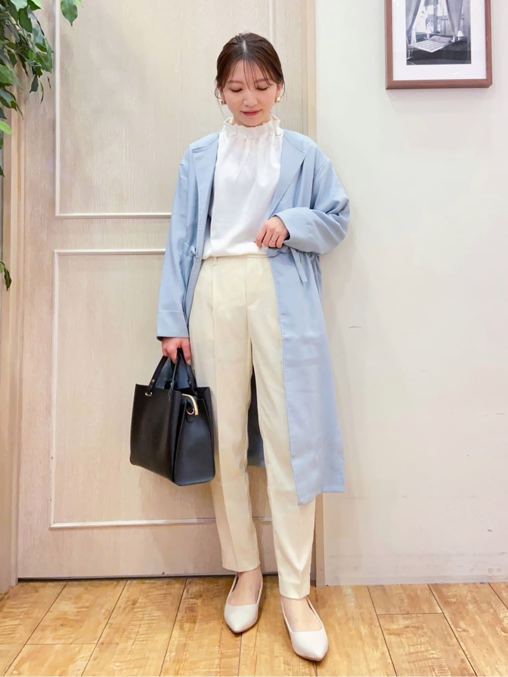 なみさんの「SHOO･LA･RUE｜【洗える/SS-3L】すっきりキレイにかっこよく 大人のテーパードパンツ」を使ったコーディネート