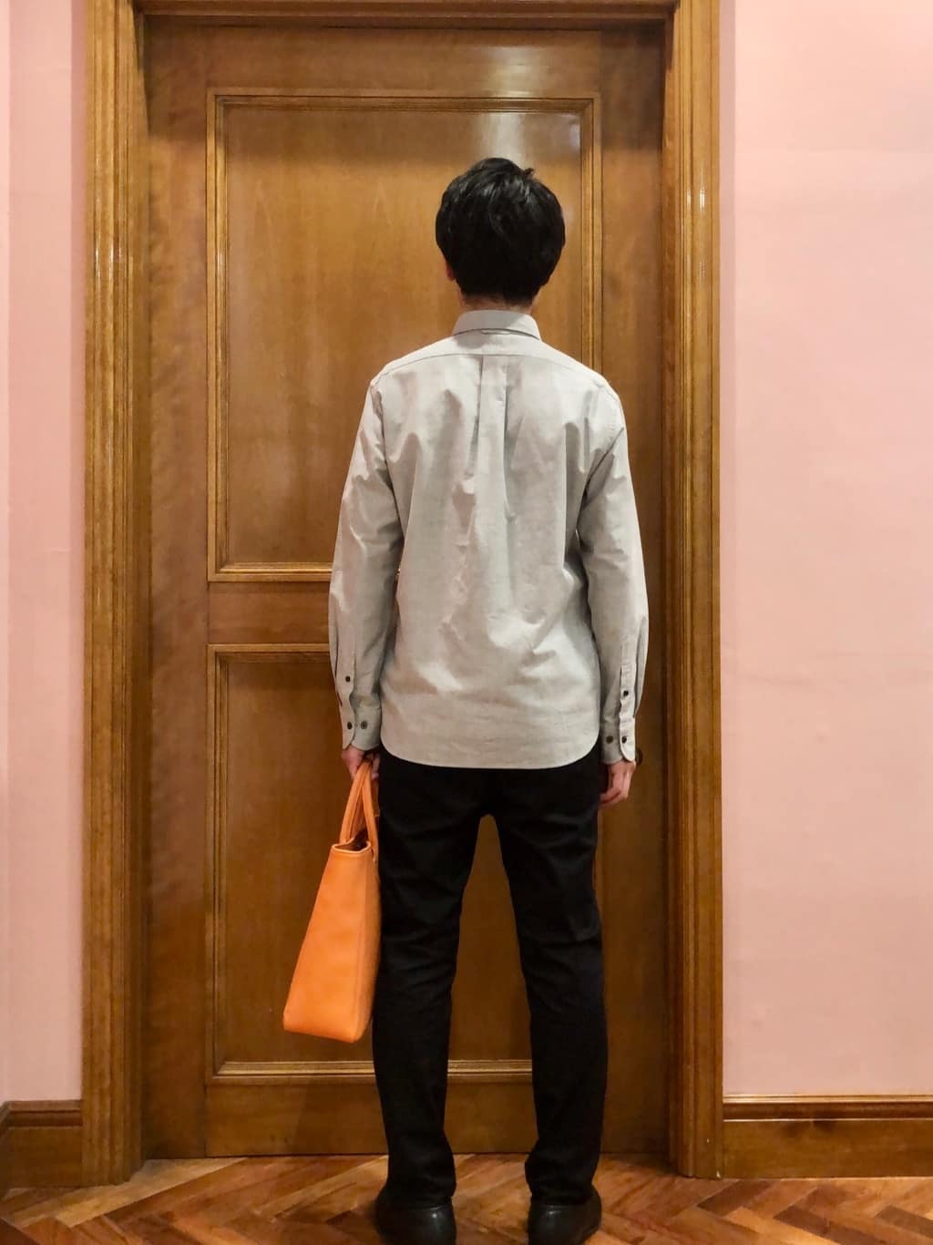 OKJさんの「DRESSTERIOR｜オックスフォード ラウンドカラーシャツ」を使ったコーディネート
