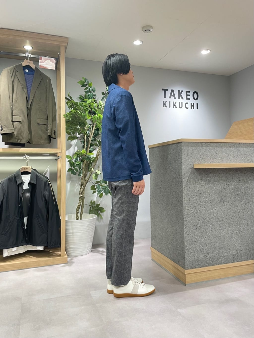 TAKE✳︎さんの「TAKEO KIKUCHI｜【抗菌防臭】COOL DOTS（R）ドビープリント パンツ」を使ったコーディネート