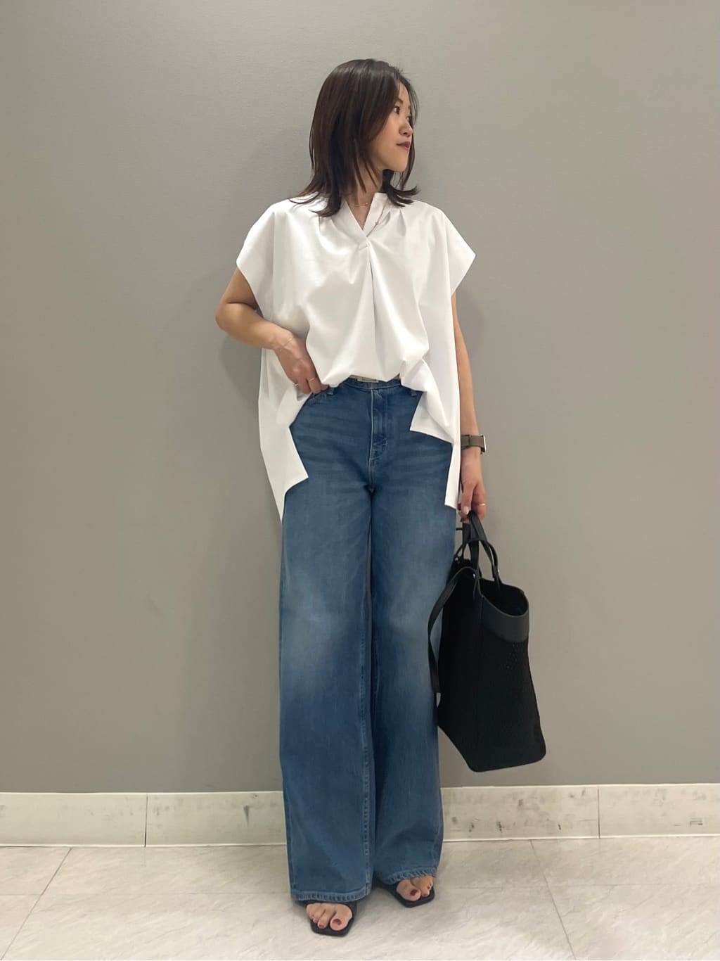 riiさんの「INDIVI｜◆【日本製/通勤】ベーシックマニッシュスーツベルト」を使ったコーディネート