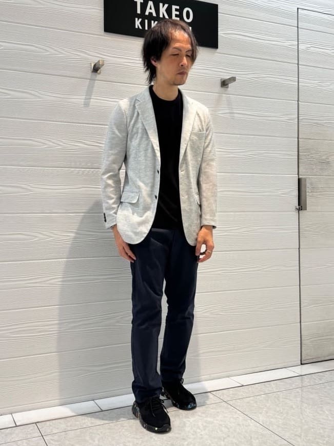 井出恭輔さんの「TAKEO KIKUCHI｜【尾州織】リネンブレンド メッシュ ジャケット」を使ったコーディネート