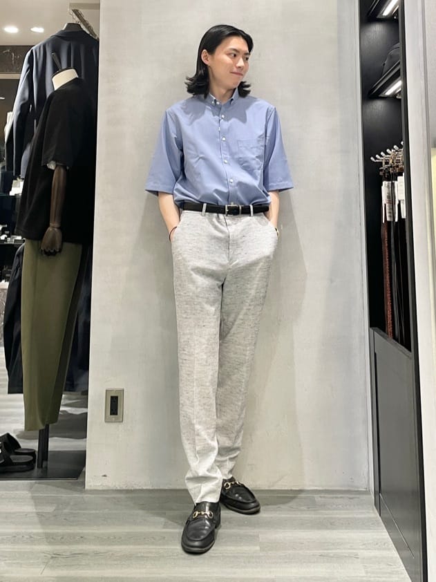 Tightさんの「TAKEO KIKUCHI｜【抗菌防臭】COOL DOTS（R）ドビープリント ジャケット」を使ったコーディネート