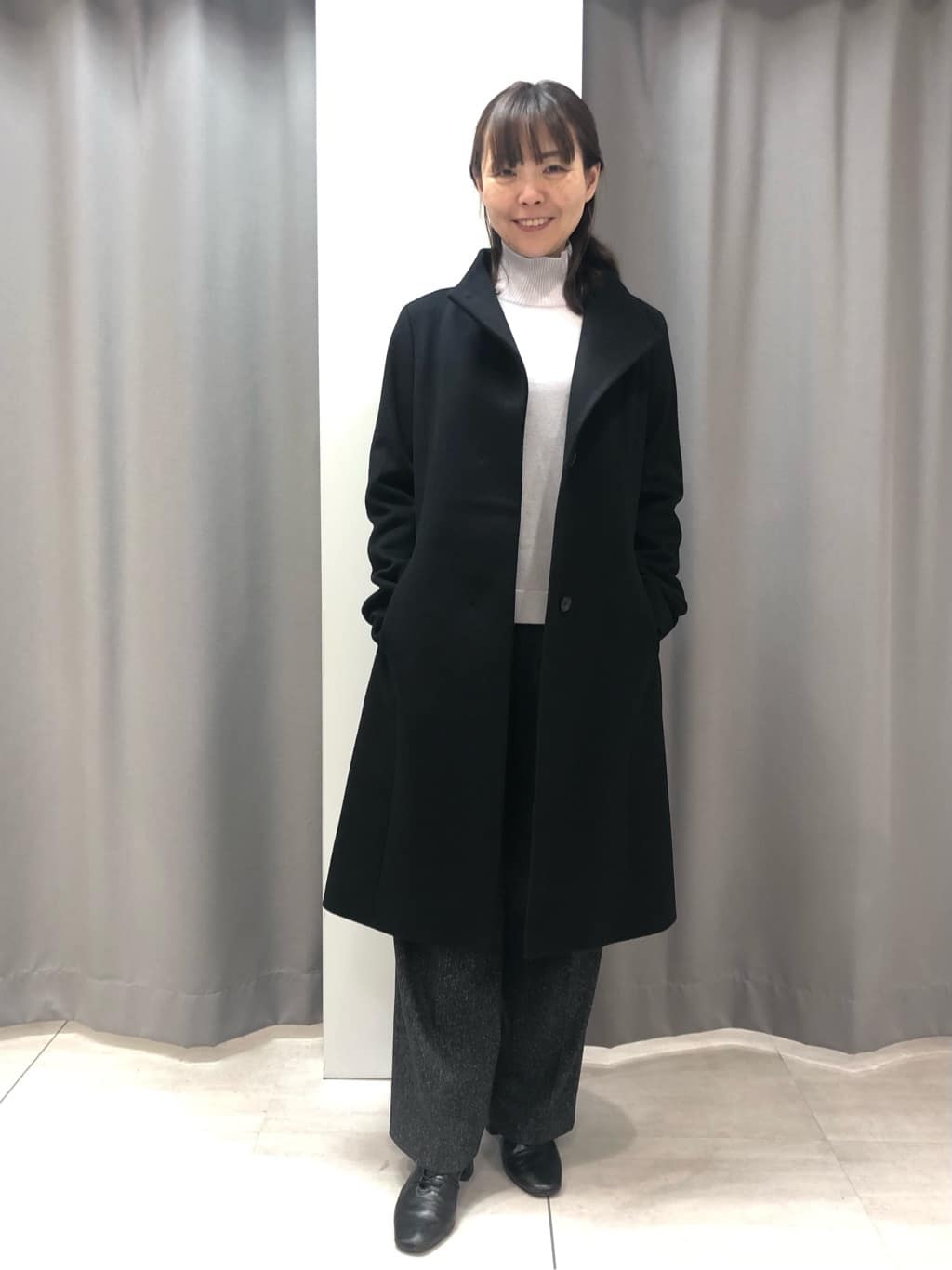 ひろみさんの「UNTITLED｜【日本製／2WAY衿】スタンドカラー ロングコート」を使ったコーディネート